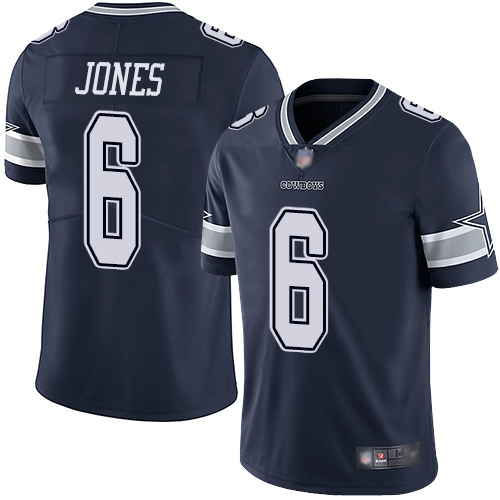 Men Dallas Cowboys Limited Navy Blue Chris Jones Home #6 Vapor Untouchable NFL Jersey